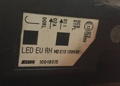 Маркировка LED фары